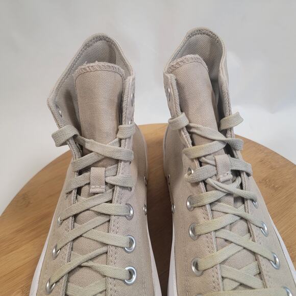 Converse All Star Chuck Taylor High Skateboarding Platform Women 9.5 Tan - Picture 7 of 14